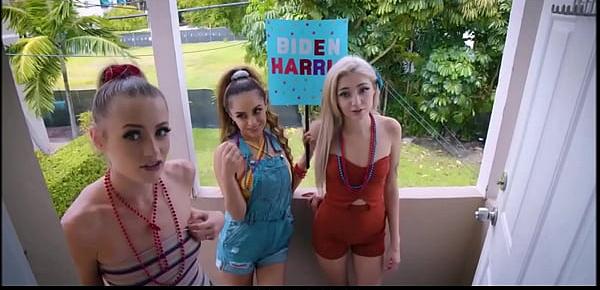  Three Hot Petite Teen Best Friends Kyler Quinn, Sia Lust And Nola Exico Fucked By Black Neighbor To Sway His Vote